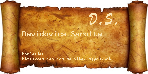 Davidovics Sarolta névjegykártya